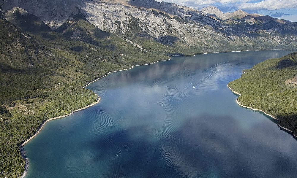 Above Banff National Park Aerial Lake Minnewanka Summer Paul Zizka 22 Horizontal