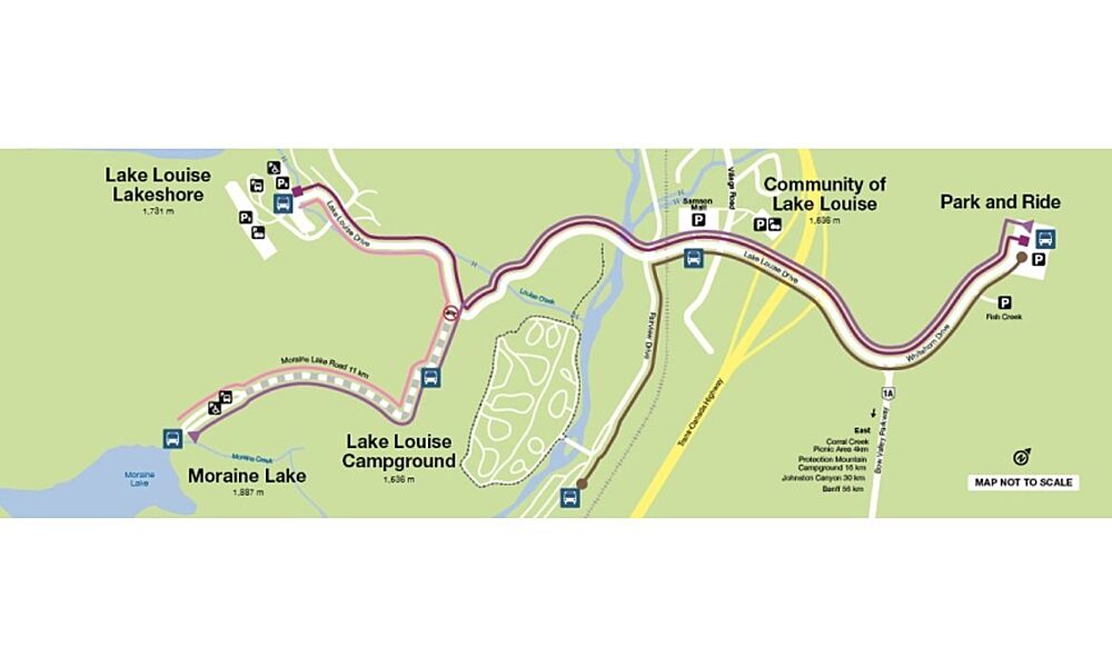 Parks Canada Summer Shuttle Routes