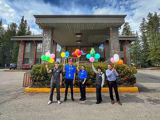 The Mountaineer Lodge team celebrates a recent TripAdvisor Travellers' Choice Award: Top 10% of Hotels Worldwide.